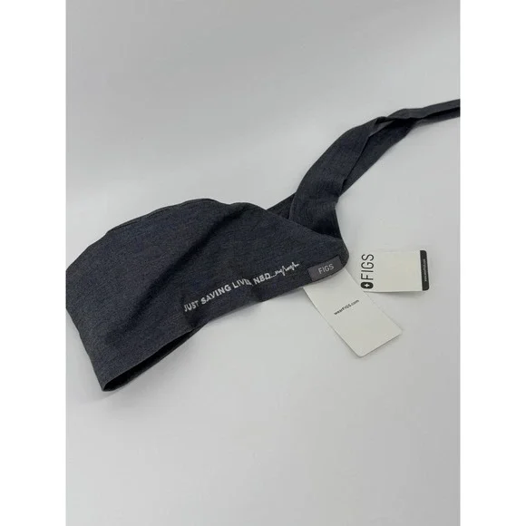 FIGS Lupi Scrub Cap Graphite Just Saving Lives NBD Embroidered W18AC3001 NEW - Picture 1 of 7